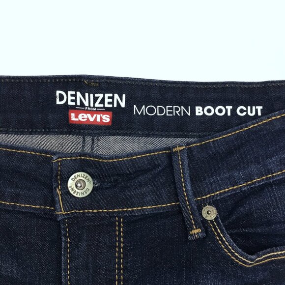 Levi's Denizen Jeans Women's Modern Boot Cut Stretch Dark Wash size 12 length 32 - Picture 4 of 10